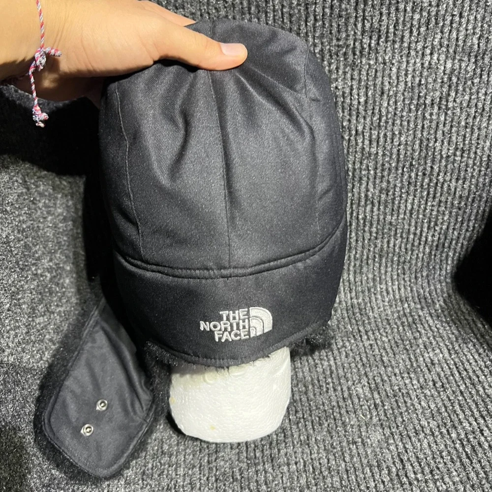 The North Face Trapper Hat Unisex OS Black Faux Fur Ear Flap Ushanka APCC F12